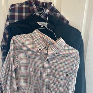 Mens Button Down Dress Collared Shirts Size Large Lot of 3